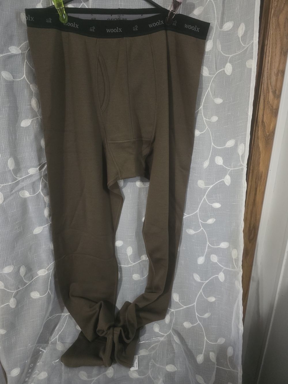 Woolx Men's Thermal Base Layer Long Johns - Brown
